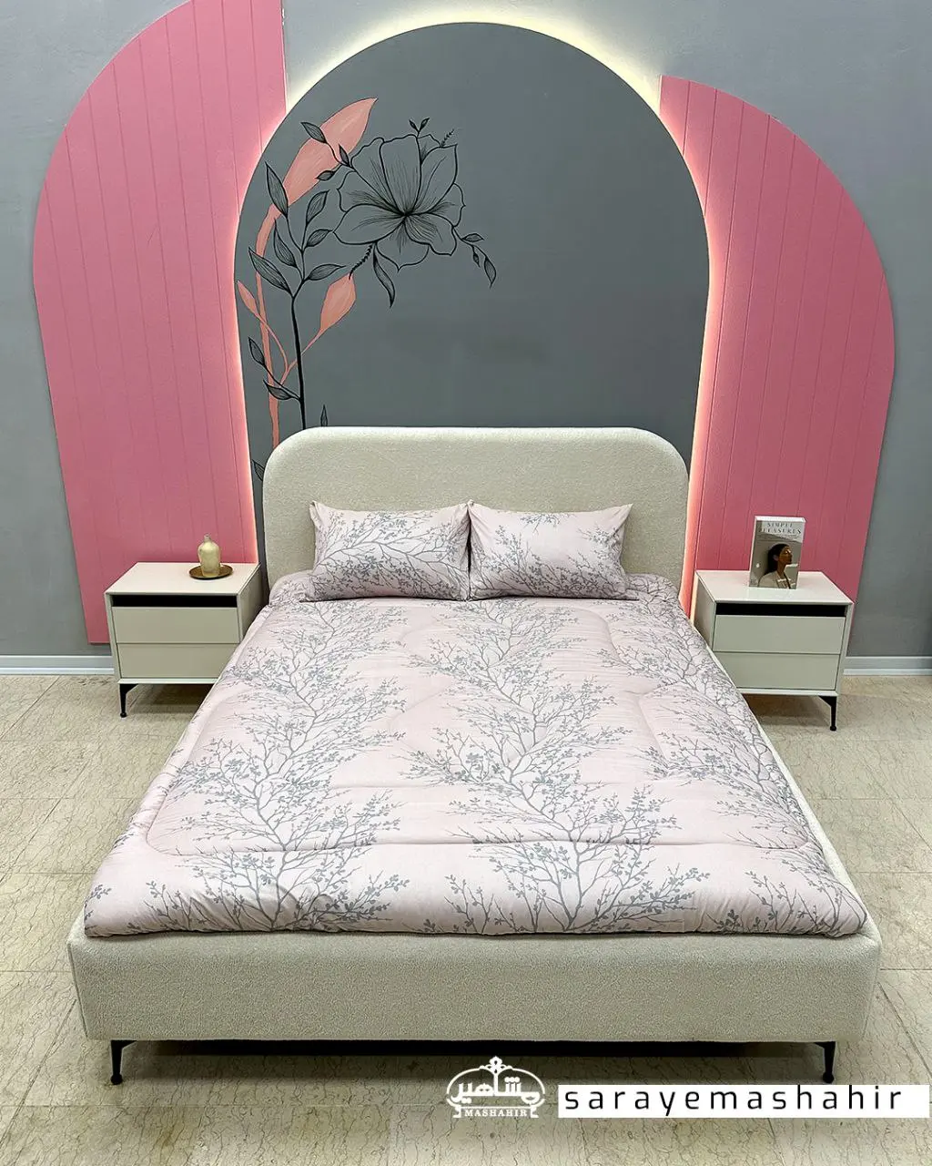 سرویس خواب در شاهین شهر_فروشگاه سرای مشاهیر_مدل تدی_بادریس چوب